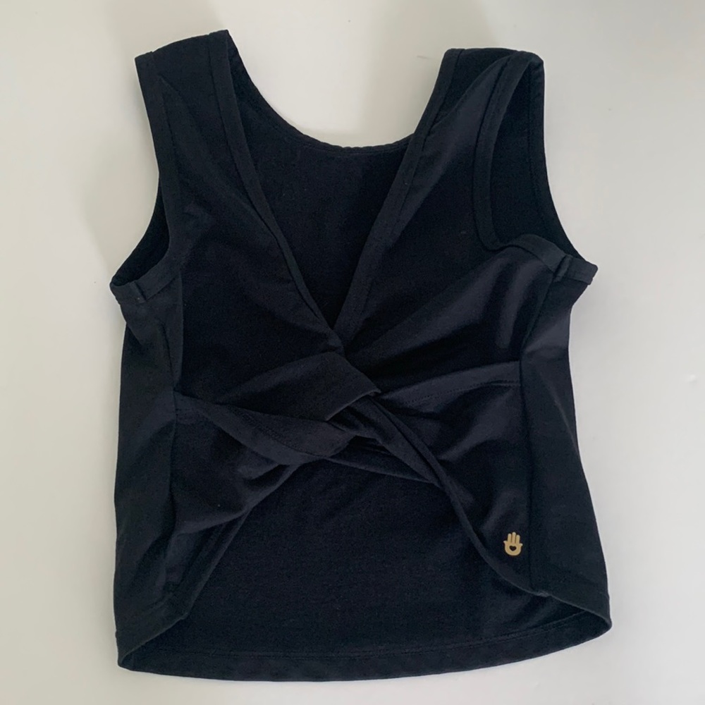 Spiritual gangster crop fitted tie back workout tank
